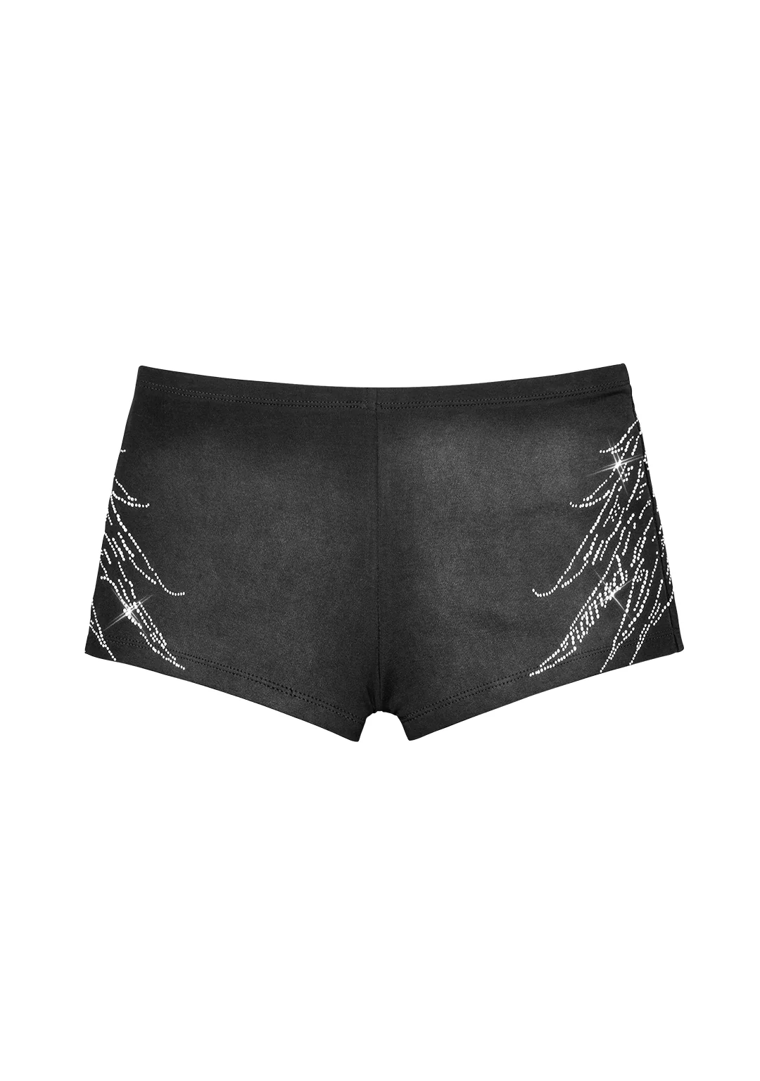 FALLEN RHINESTONE MICRO HOTPANT SHORTS WASHED BLACK - Image 6